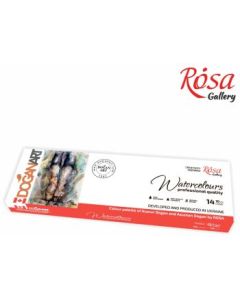 ROSA Gallery Professional Watercolour "DOGAN ART" - Wooden Case - Set of 14 Tubes x 10ML