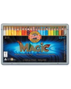 Koh-I-Noor Magic Artist's Multicoloured Pencils - Set of 23+1 Assorted Colours in Tin Box