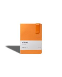 Zequenz Classic 360 - The Color Collection - Flexible Roll-Up Journal Apricot Cover - Blank A5 (14.5 x 21 cm) - Cream Coloured Paper - 80 GSM - Notebook of 100 Sheets