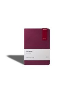 Zequenz Classic 360 - The Color Collection - Flexible Roll-Up Journal Berry Cover - Squared A5 (14.5 x 21 cm) - Cream Coloured Paper - 80 GSM - Notebook of 100 Sheets