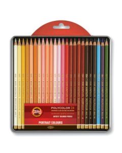 Koh-I-Noor Polycolor Artist's Coloured Pencils - Landscape - Set of 24 in Tin Box