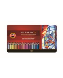 Koh-I-Noor Polycolor Artist's Coloured Pencils - Assorted - Set of 72 in Tin Box