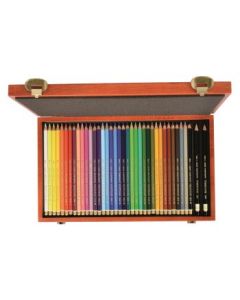 Koh-I-Noor Polycolor Artist's Coloured Pencils - Assorted - Set of 36 In Wooden Box