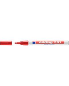 Edding 751 Gloss Paint Marker - Red (002) Medium - Round Nib (1 - 2 MM)