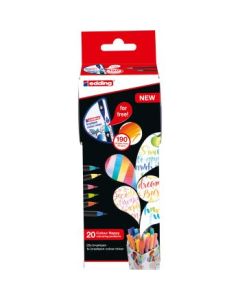 Edding 1340 Fiber Tip Brush Pens - Colour Happy Box of 20 Colours