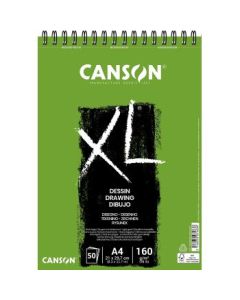 Canson XL Dessin - Drawing & Sketching Paper - 160 GSM A4 (21x 29.7 cm or 8.3 x 11.7'') - Album of 50 Light Grain Sheets