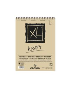 Canson XL Kraft Paper - 90 GSM A4 (21x 29.7 cm or 8.3 x 11.7'') -  Laid Texture Pad of 60 Sheets