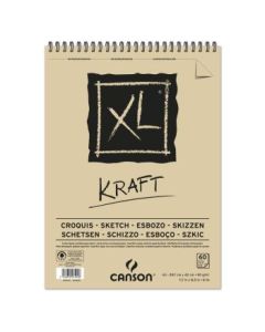 Canson XL Kraft Paper - 90 GSM A3 (29.7x 42 cm or 11.7 x 16.5'') -  Laid Texture Pad of 60 Sheets