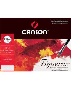 Canson Figueras Oil Paper - Canvas Grain 290 GSM - 24 x 32 cm or 9.4 x 12.6'' - Art Folder of 6 Sheets