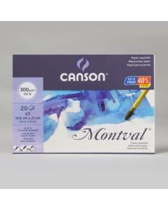 Canson Montval 300 GSM A5 Polypack of (20 + 8) Fine Grain Sheets