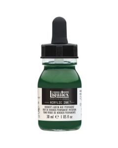 Liquitex Professional Acrylic Ink - Hooker's Green Hue Permanent (224) - Bottle of 30 ML