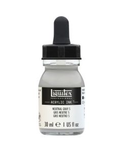 Liquitex Professional Acrylic Ink - Neutral Gray 5 (599) - Bottle of 30 ML