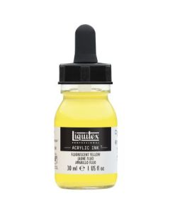 Liquitex Professional Acrylic Ink - Fluorescent Yellow (981) - Bottle of 30 ML