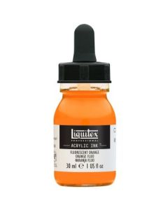 Liquitex Professional Acrylic Ink - Fluorescent Oange (982) - Bottle of 30 ML