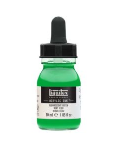 Liquitex Professional Acrylic Ink - Fluorescent Green (985) - Bottle of 30 ML