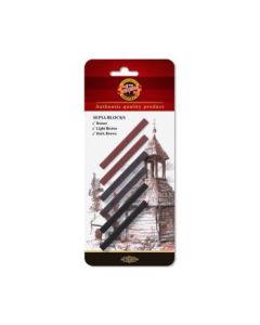 Koh-I-Noor Hardtmuth Sepia Blocks 7 x 7 - 4392 - Assorted - Box of 6