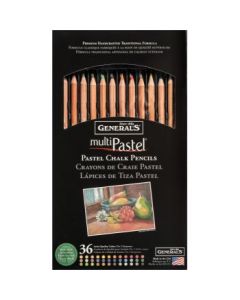 General's Multi-Pastel Chalk Pencils - Set of 36 Assorted Colours