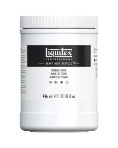 Liquitex Professional Heavy Body Acrylic Colour - Jar of 946 ML - Titanium White (432)