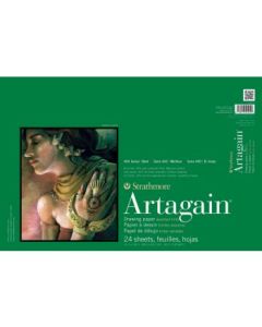 Strathmore 400 Series Artagain 12''x18'' 6 Assorted Tints Light Grain 160 GSM Paper, Short-Side Glue Bound Pad of 24 Sheets