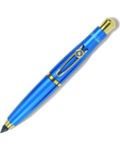 Koh-i-noor 5320 Mechanical Clutch Pencil / Leadholder - 5.6 MM - Blue Metal Body with Gold Clip