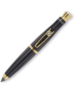 Koh-i-noor 5321 Mechanical Clutch Pencil / Leadholder - 5.6 MM - Black Metal Body with Gold Clip