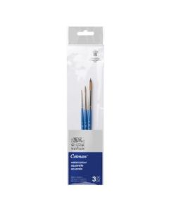 Winsor & Newton Cotman Watercolour Synthetic Hair Brush - Rounds - Short Handle - Pack of 3 - SET 2