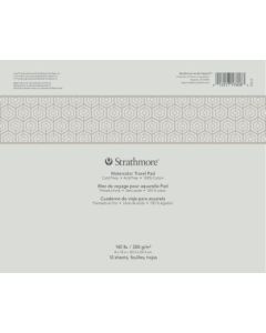 Strathmore Watercolor 300 GSM Glue Bound - Cold Press 8" x 12" Travel Pad of 12 Sheets