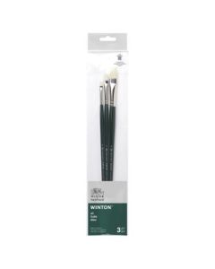 Winsor & Newton Winton Hog Bristle Brush - Assorted Set - Long Handle - Pack of 3 - SET 1