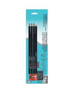 General's Primo Euro Blend Charcoal Pencil Kit - Art Set of 6 Pieces