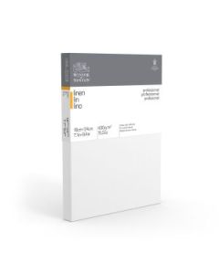 Winsor & Newton Professional White Primed Stretched Linen Canvas - Fine Grain - 430 GSM / 15.2 Oz - 18 x 24 cm OR 7.1" x 9.4"