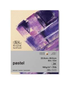 Winsor & Newton Pastel Paper - Textured + Smooth 160 GSM - 22.9 cm x 30.5 cm or 9'' x 12'' Earth Colours Short Side Glued Pad of 24 Sheets