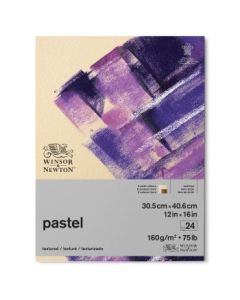 Winsor & Newton Pastel Paper - Textured + Smooth 160 GSM - 30.5 cm x 40.6 cm or 12'' x 16'' Earth Colours Short Side Glued Pad of 24 Sheets