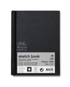 Winsor & Newton Sketchbook - Light Grain 170 GSM - A6 (10.5 cm x 14.8 cm or 4.1'' x 5.8'') Natural White Hardbound Journal of 50 Sheets