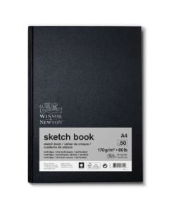 Winsor & Newton Sketchbook - Light Grain 170 GSM - A4 (29.7 cm x 42 cm or 11.7'' x 16.5'') Natural White Hardbound Journal of 50 Sheets