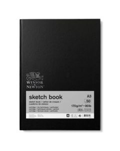 Winsor & Newton Sketchbook - Light Grain 170 GSM - A3 (21 cm x 29.7 cm or 8.3'' x 11.7'') Natural White Hardbound Journal of 50 Sheets