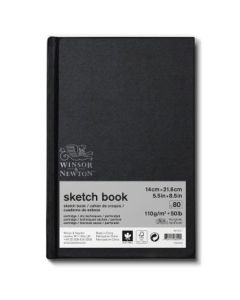 Winsor & Newton Sketchbook - Light Grain 110 GSM - 14 cm x 21.6 cm or 5.5'' x 8.5'' Natural White Hardbound Journal of 80 Sheets