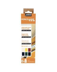 Pebeo Porcelaine 150 Ceramic Paint - Gloss Colours 6 x 20 ML  - Initiation Set 1