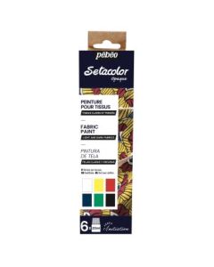 Pebeo Setacolor Opaque Fabric Paint - 6 x 20 ML - Initiation Set