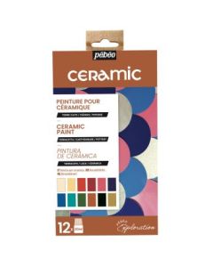 Pebeo Ceramic Mixed Media Paint - 12 x 20 ML - Assorted Exploration Set 