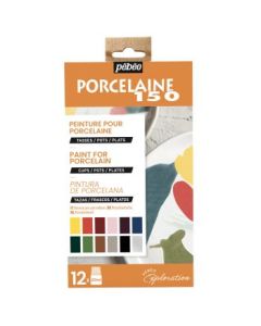 Pebeo Porcelaine 150 Ceramic Paint - 12 x 20 ML  - Exploration Set 2