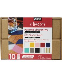 Pebeo Deco Wood Paint - 10 x 45 ml - Collection Set of 10 colours