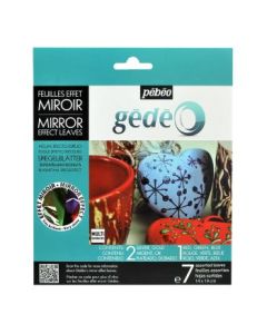 Pebeo Gedeo Mirror Effect Leaves - 14 x 14 cms - 7 Assorted Leaves