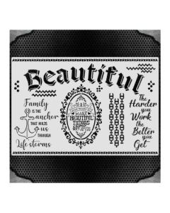 iCraft Home Decor Stencils - 12 x 18" - Design No - 8406