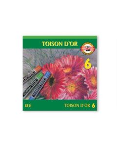 Koh-I-Noor Toison D'Or Artist's Quality Soft Pastel - Set of 6 - Assorted Colour