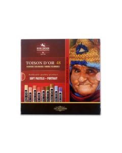 Koh-I-Noor Toison D'Or Artist's Quality Soft Pastel - Set of 48 - Portrait Colour