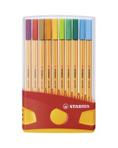 Stabilo Point 88 - Fineliner Pens - Colour Parade - Desk Set - 20 Assorted Colours