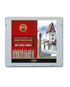 Koh-I-Noor Gioconda Artist Soft Pastel Pencil - Assorted - Set of 48 in Tin Box