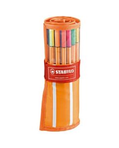 Stabilo Point 88 - Fineliner Pens - Rollerset of 30 ( 25 Assorted Colours + 5 Neon Colours )