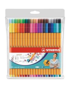 Stabilo Point 88 - Fineliner Pens - Wallet of 40 Assorted Colours