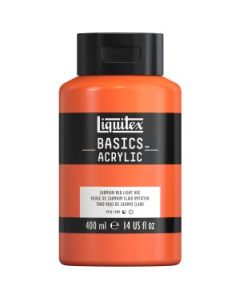 Liquitex Basics Acrylic Colour - Jar of 400 ML - Cadmium Red Light Hue (510)